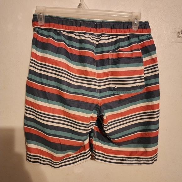 L.L. Bean Swim Trunks 8.5" Shorts Mesh Lined Striped Size M - Picture 6 of 11
